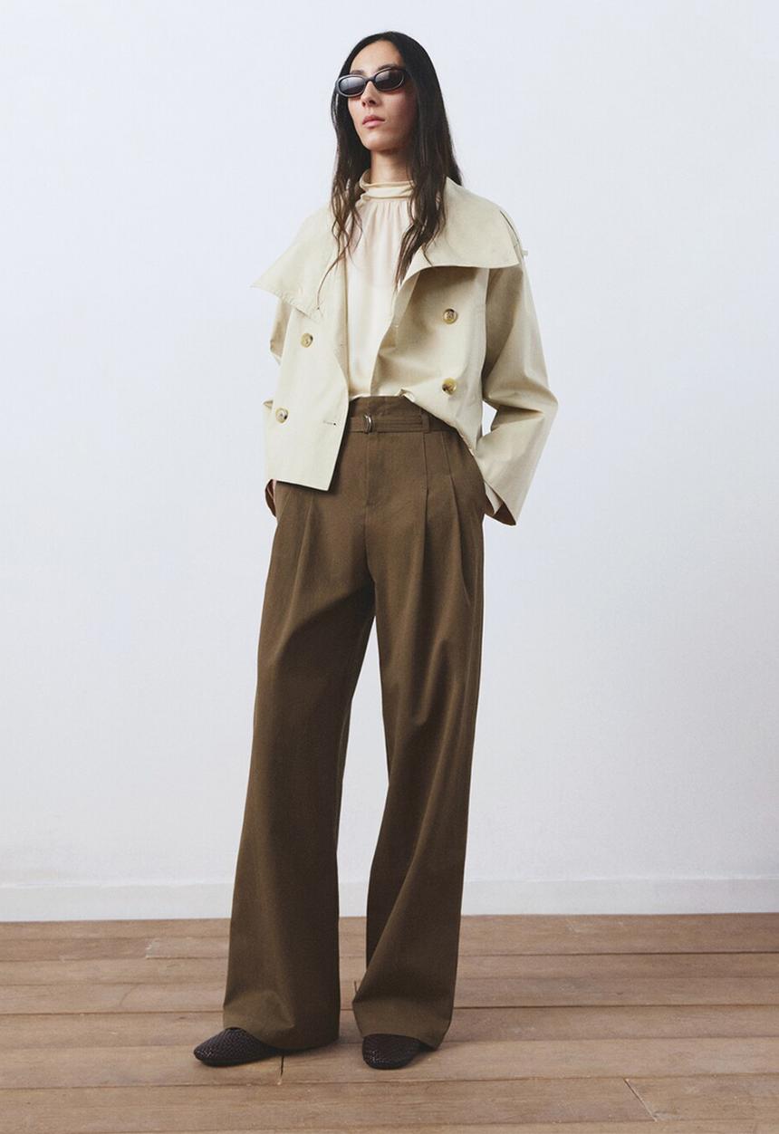 MANGO - Trousers cubo - beige/khaki