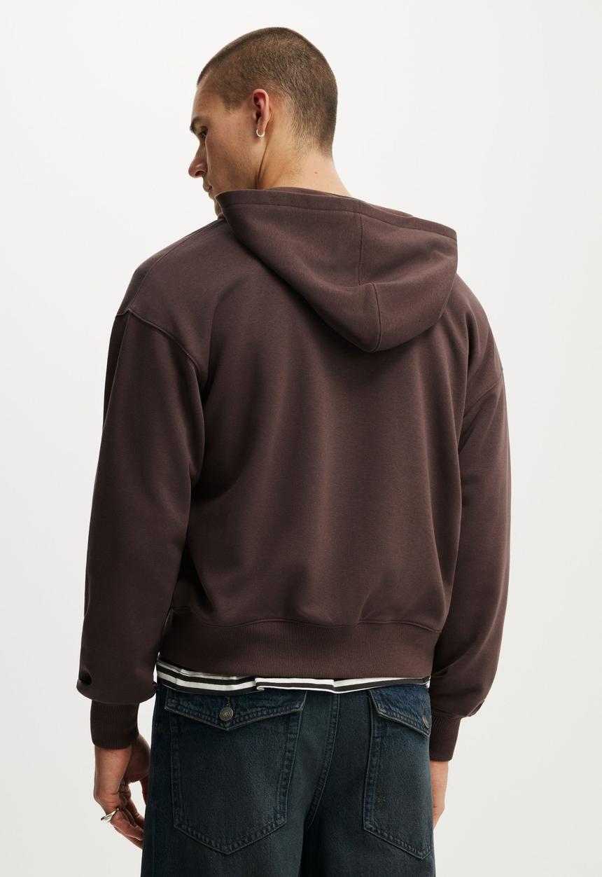 Cotton On - Zip Up Hoodie - Ashen Brown