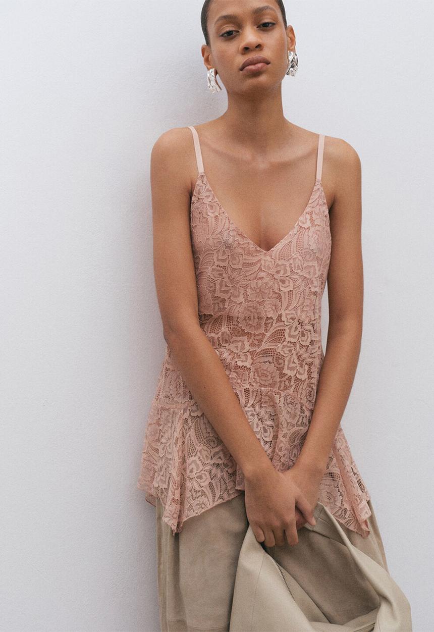 MANGO - Top crumble - light/pastel pink