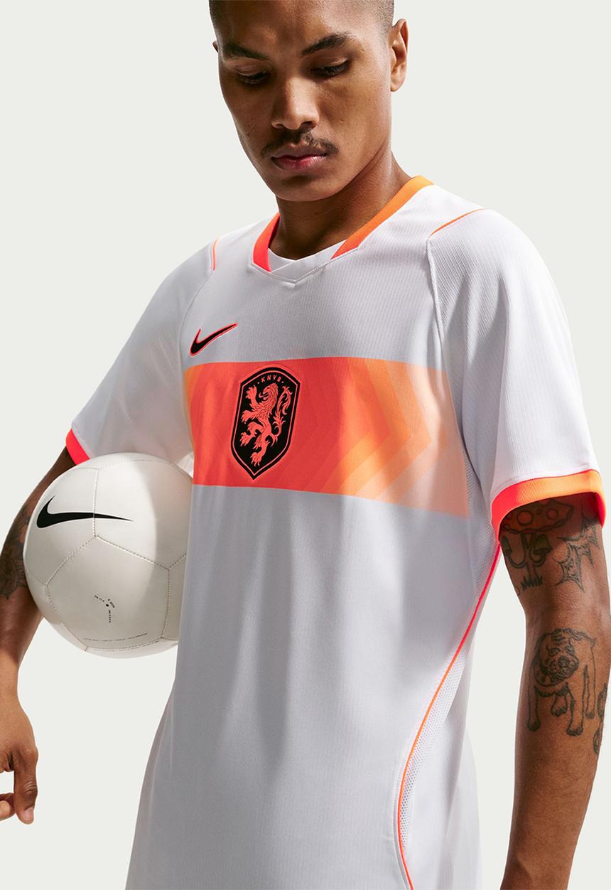 Nike - Netherlands Dri-FIT SS Stadium Away Jersey - White/Hyper Crimson/Black