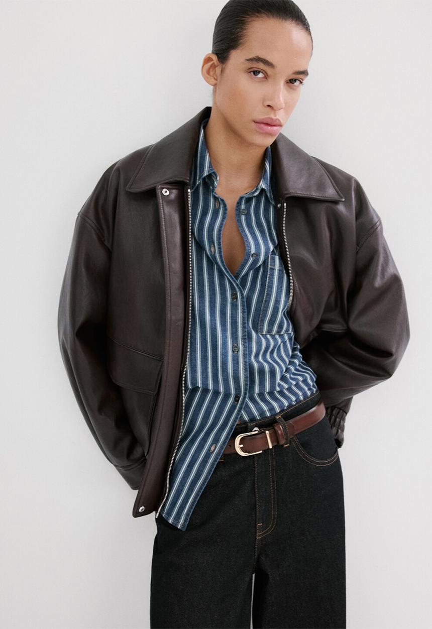 MANGO - Shirt juno - medium blue