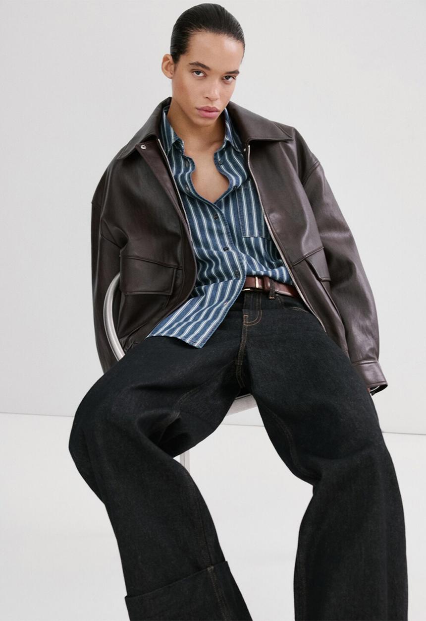 MANGO - Shirt juno - medium blue