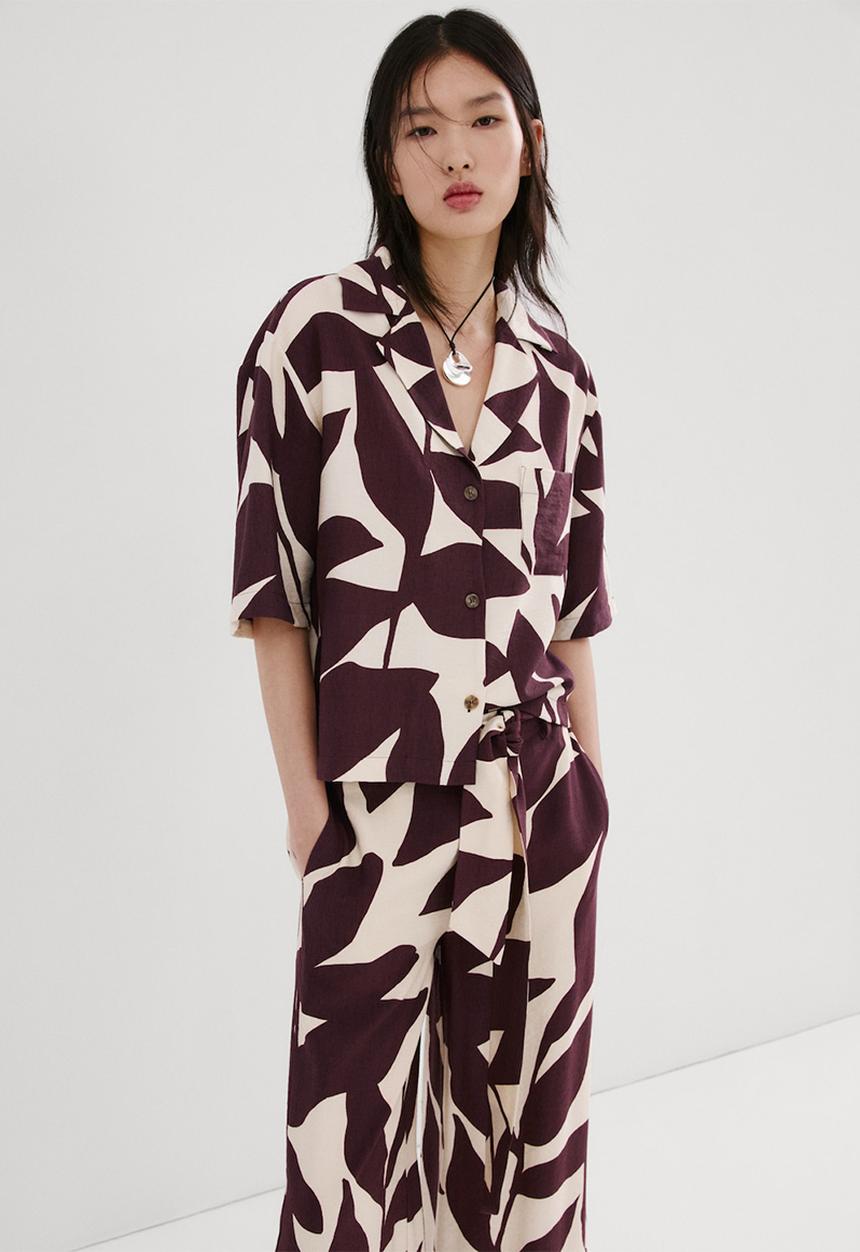 MANGO - Shirt plumas - light beige