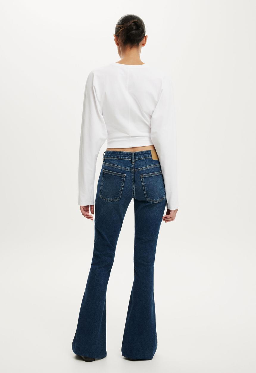 Cotton On - Mid Rise Bootcut Jean - Solace Blue