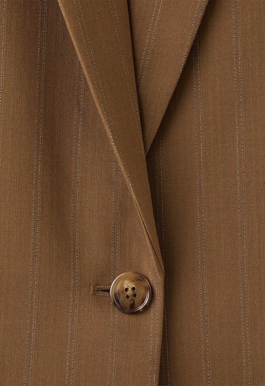MANGO - Blazer systeck- dark brown