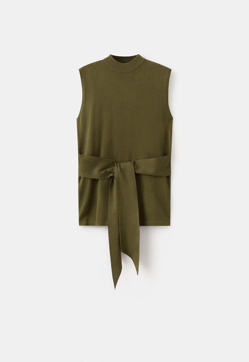 MANGO - Vest ostrich - beige/khaki