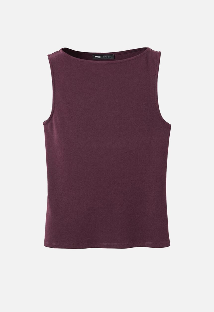 MANGO - Top tecli - dark red