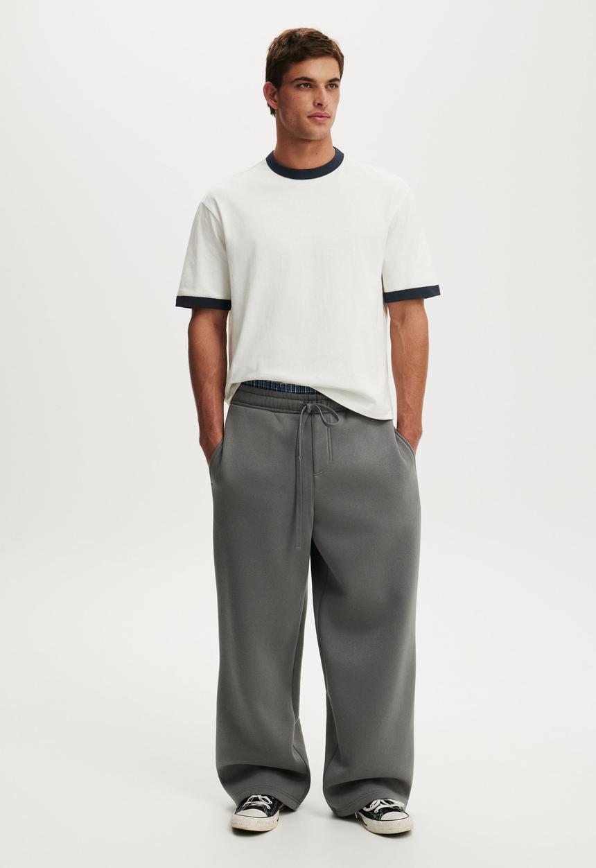 Cotton On - Super Baggy Track Pant - Slate Stone/Waistband