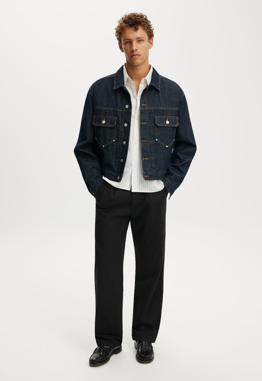 Cotton On - Baggy Pleated Pant - Black