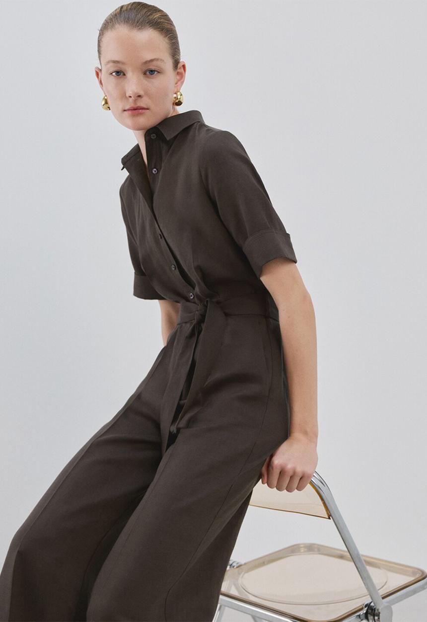 MANGO - Jumpsuit tomy2 - brown