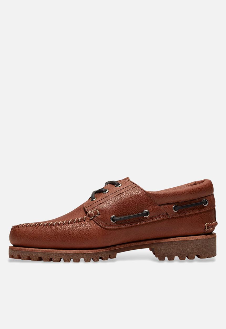 Timberland - Timberland Authentic Boat Shoe - Rust Full Grain W Dk Gray