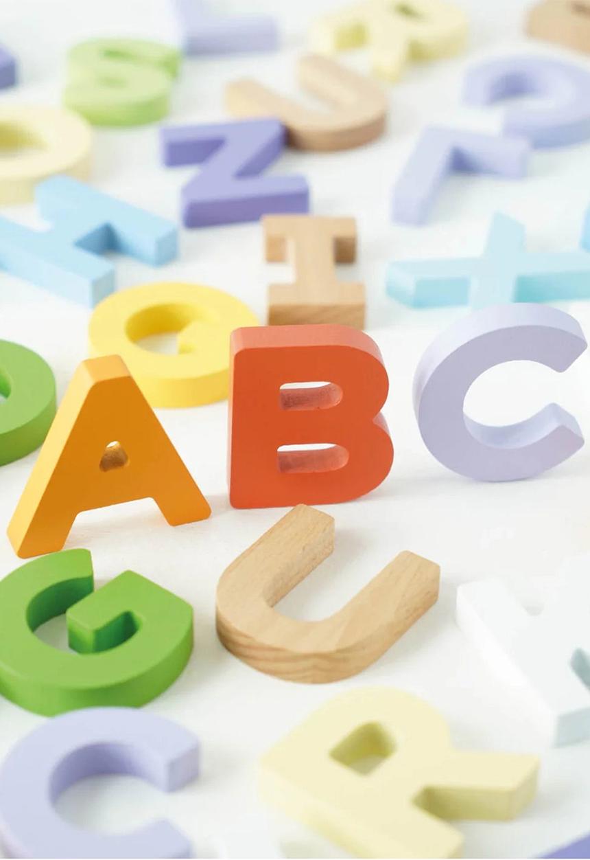 Le Toy Van - Wooden Alphabet Set & Bag 60 Letters - multi