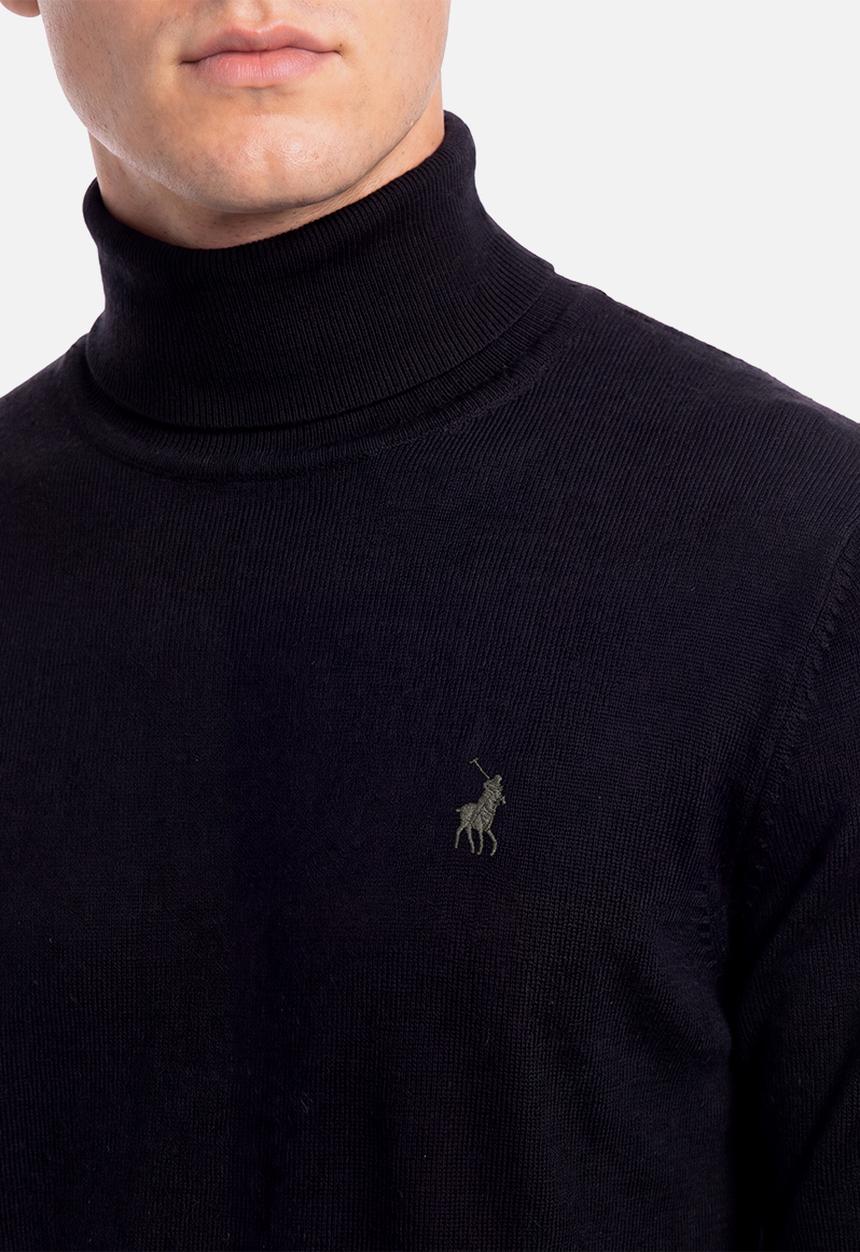 POLO - Bradley Roll Neck Ls Knitwear  - Black