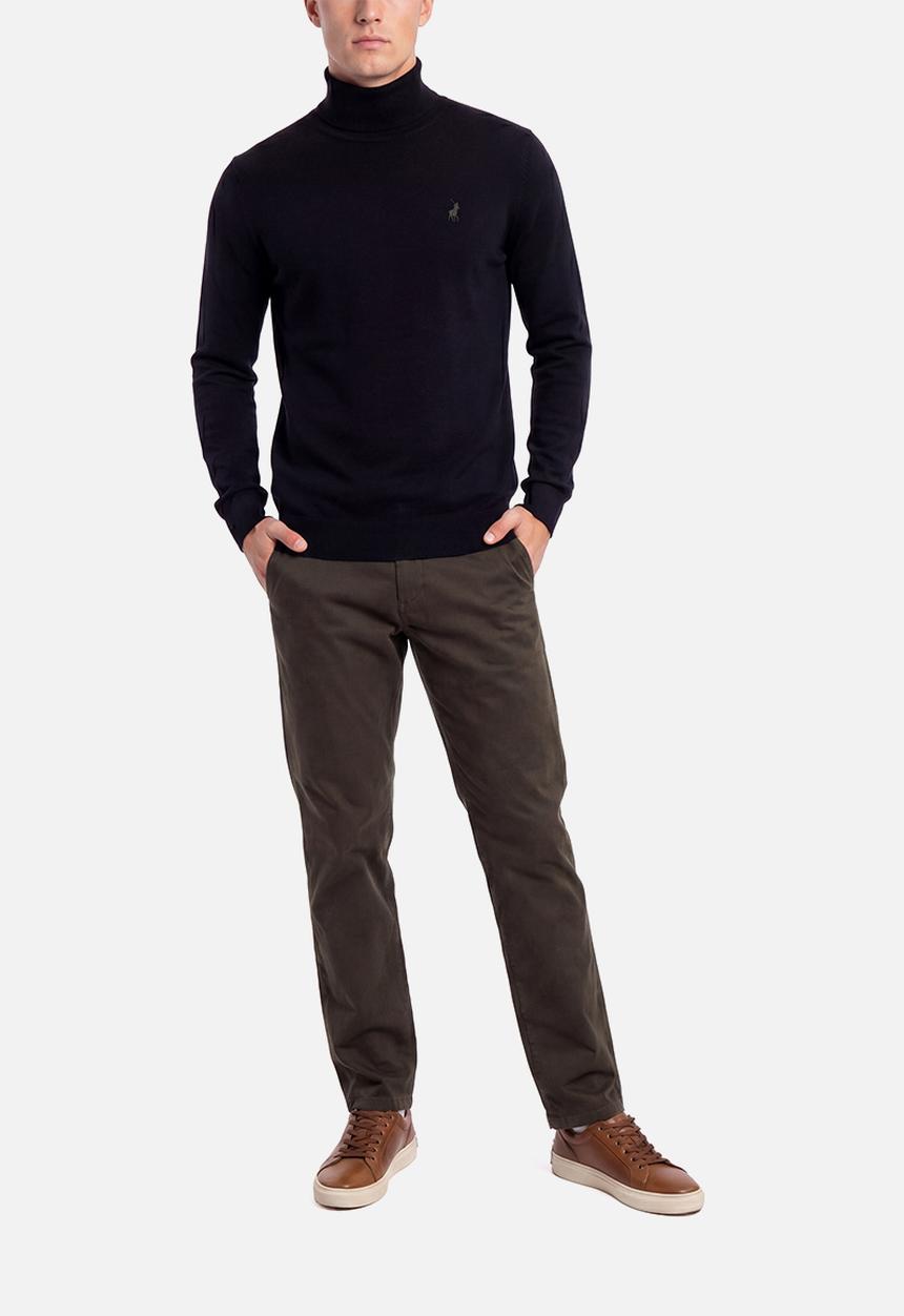 POLO - Bradley Roll Neck Ls Knitwear  - Black