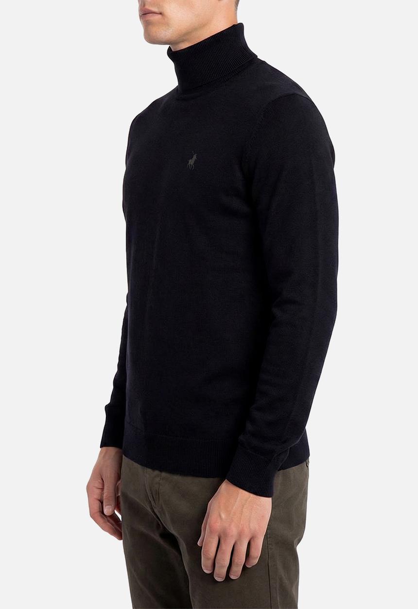 POLO - Bradley Roll Neck Ls Knitwear  - Black