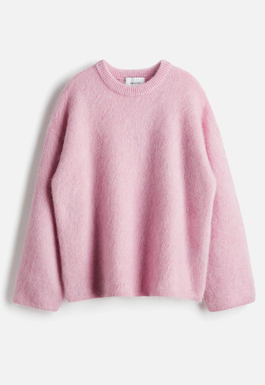H&M - Oversized mohair-blend jumper - pink