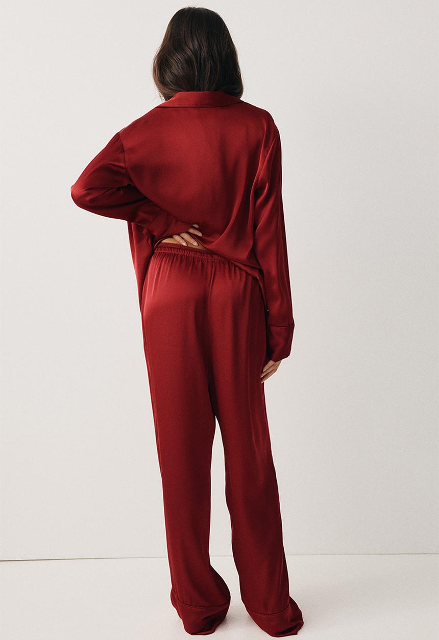 H&M - Satin pyjamas - dark red
