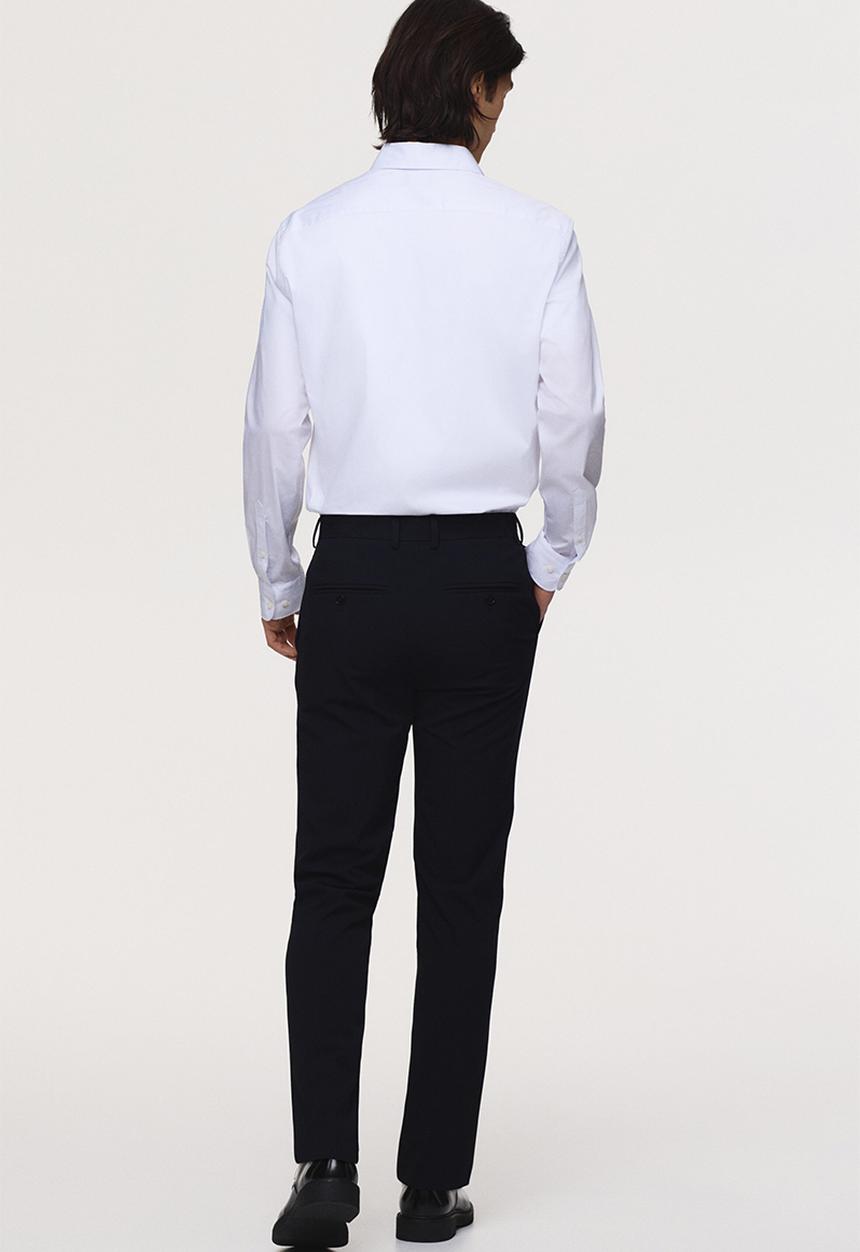 H&M - Slim fit tailored trousers - dark blue