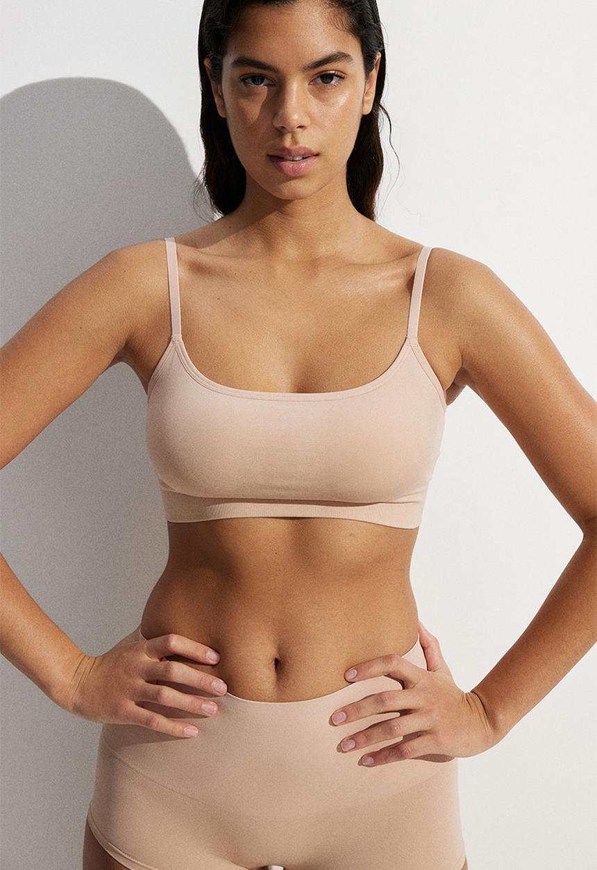 H&M - Seamless padded bralette - beige