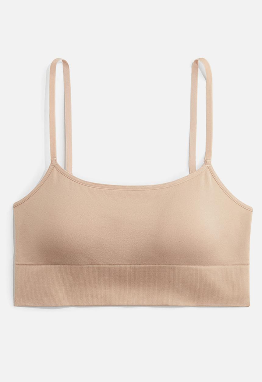 H&M - Seamless padded bralette - beige