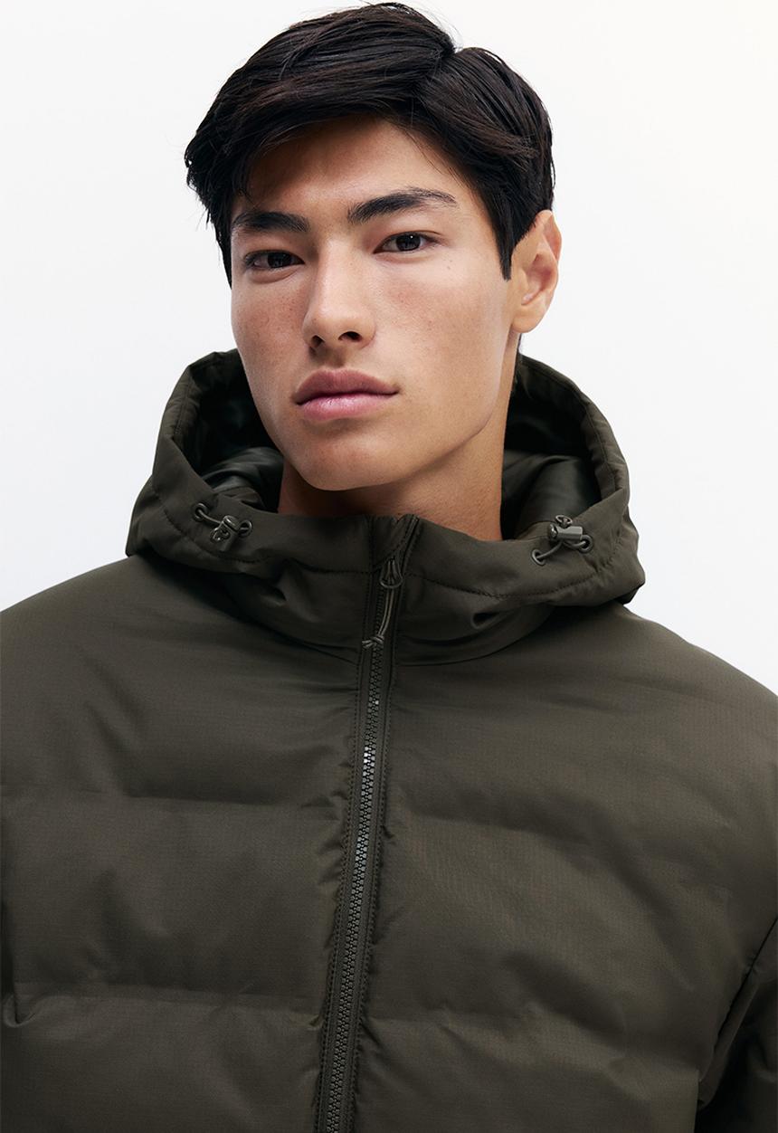 H&M - Regular fit water-repellent puffer jacket - khaki green
