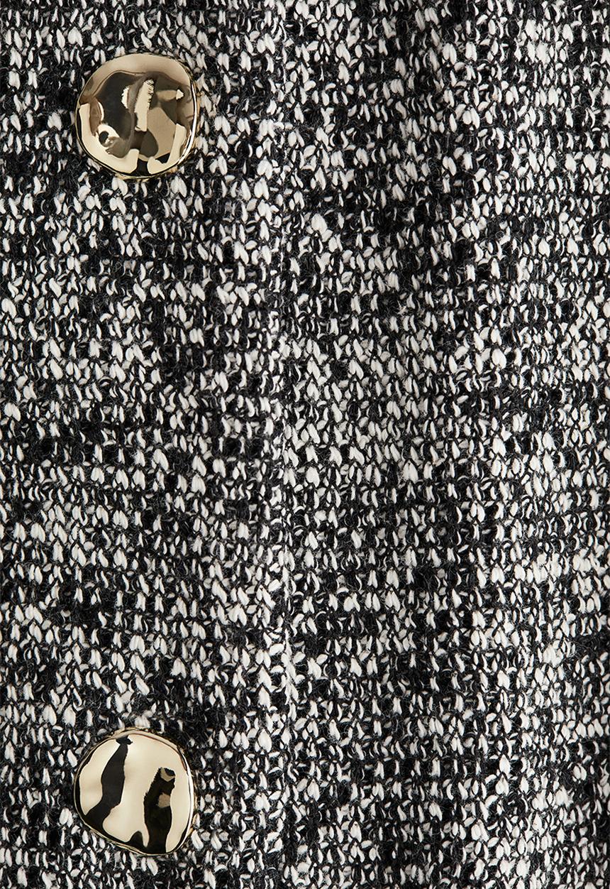 H&M - Textured jersey waistcoat - black marl