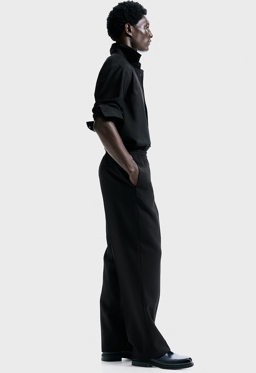H&M - Relaxed fit trousers - black