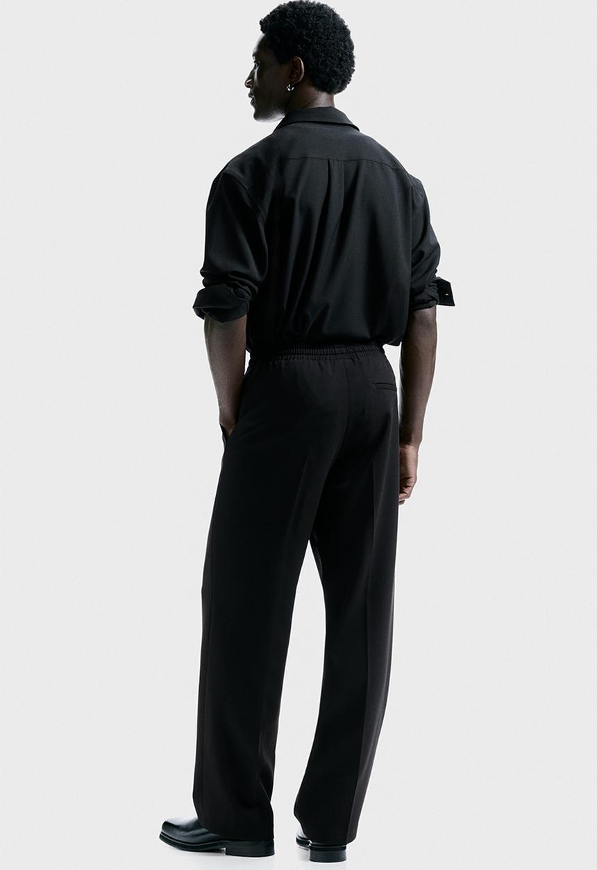 H&M - Relaxed fit trousers - black