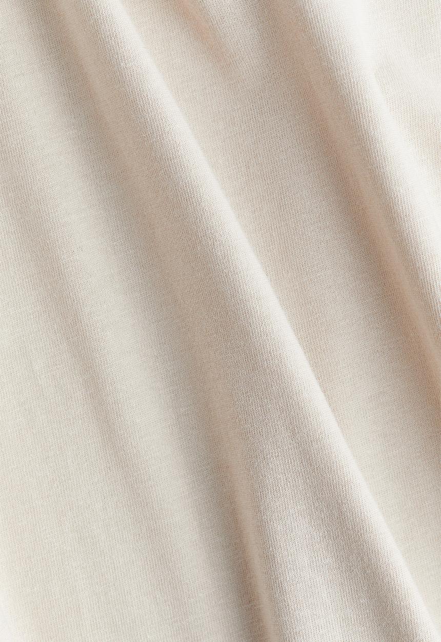 H&M - Boat-neck cotton top - light beige