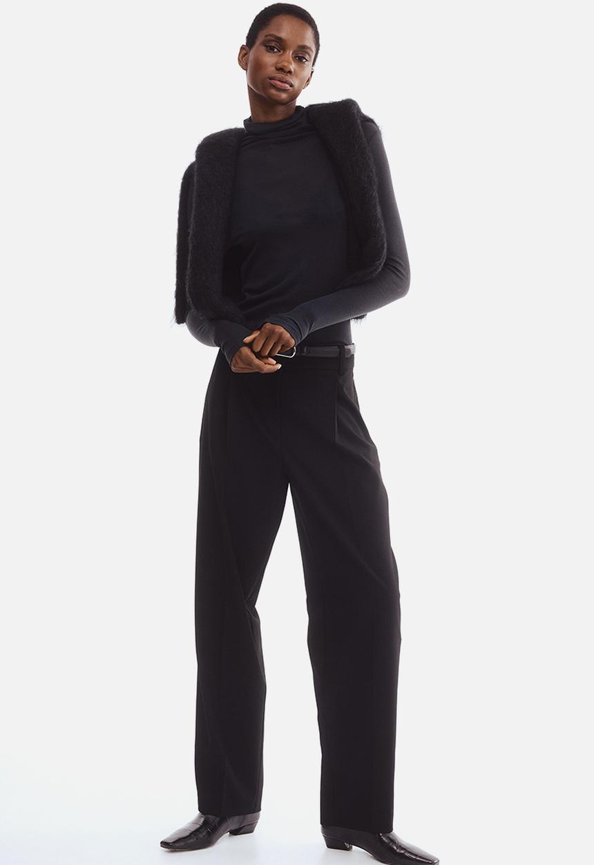 H&M - Tailored trousers - black