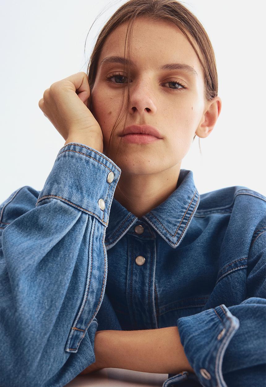 H&M - Denim shirt - denim blue