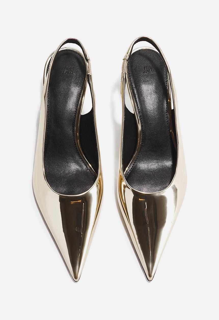 H&M - Pointed slingbacks - gold-coloured
