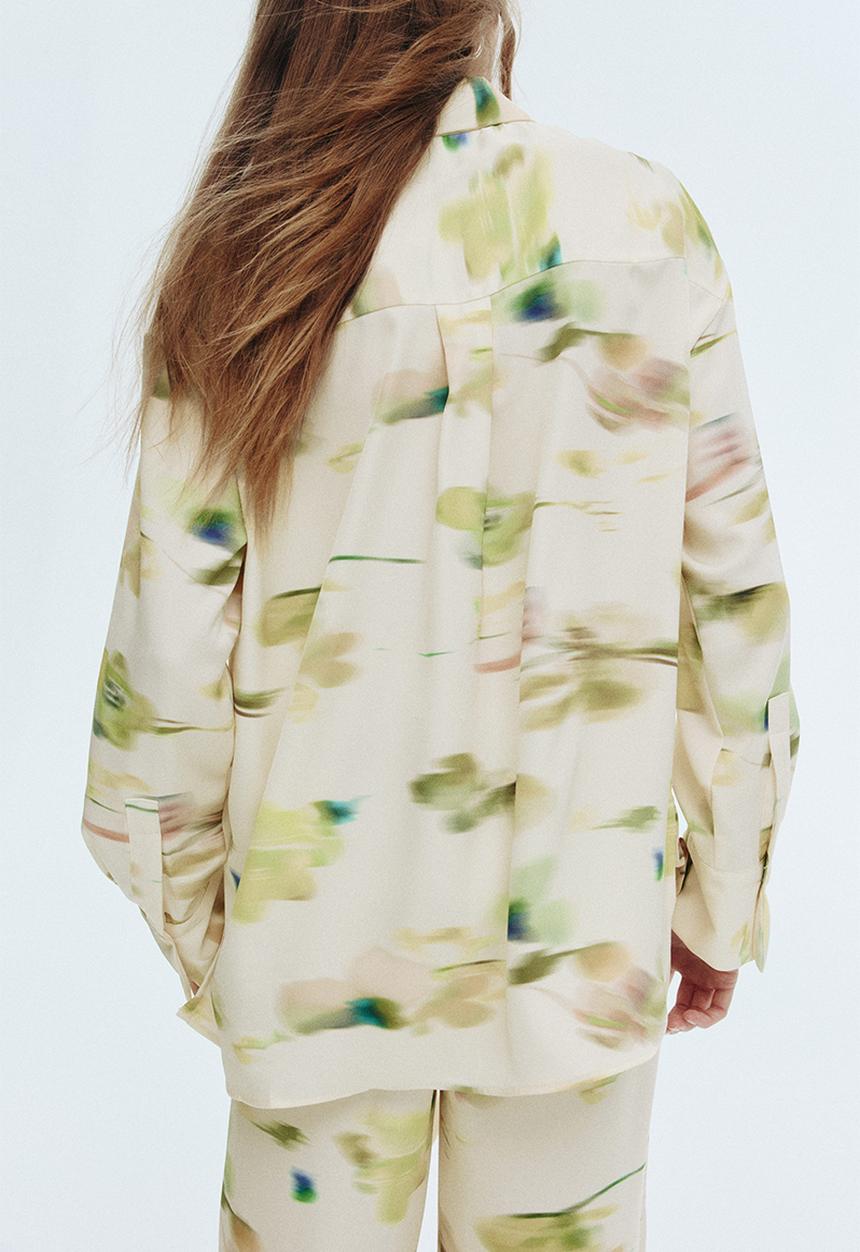 H&M - Loose-fit shirt - cream/patterned
