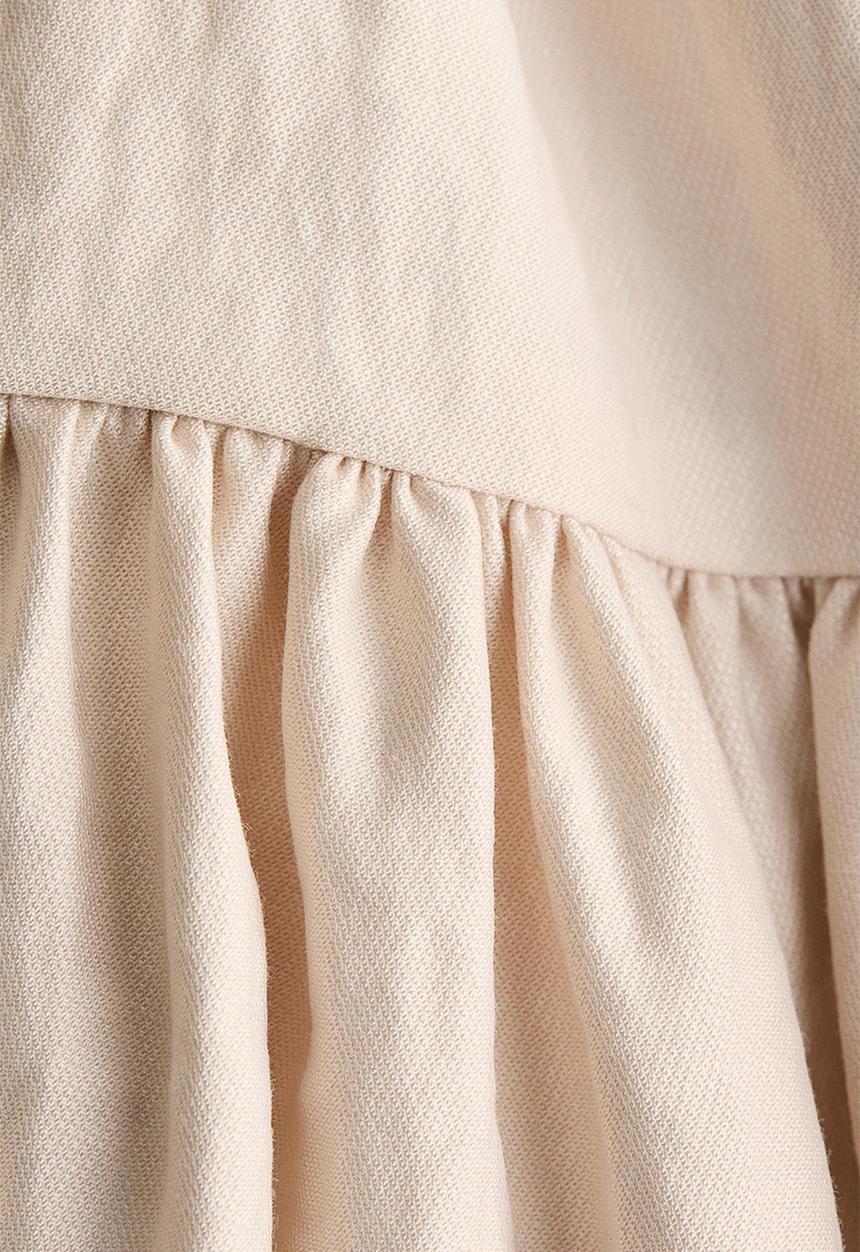 H&M - Sleeveless twill dress - light beige