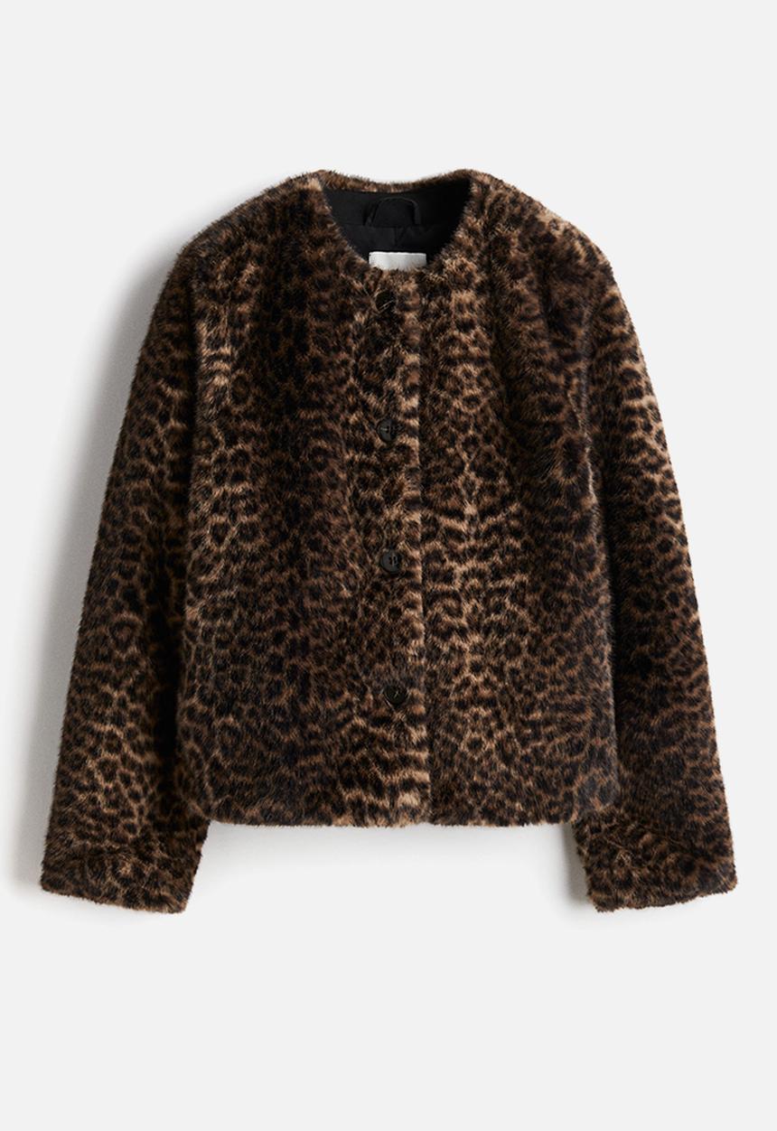 H&M - Jacket - beige/leopard print