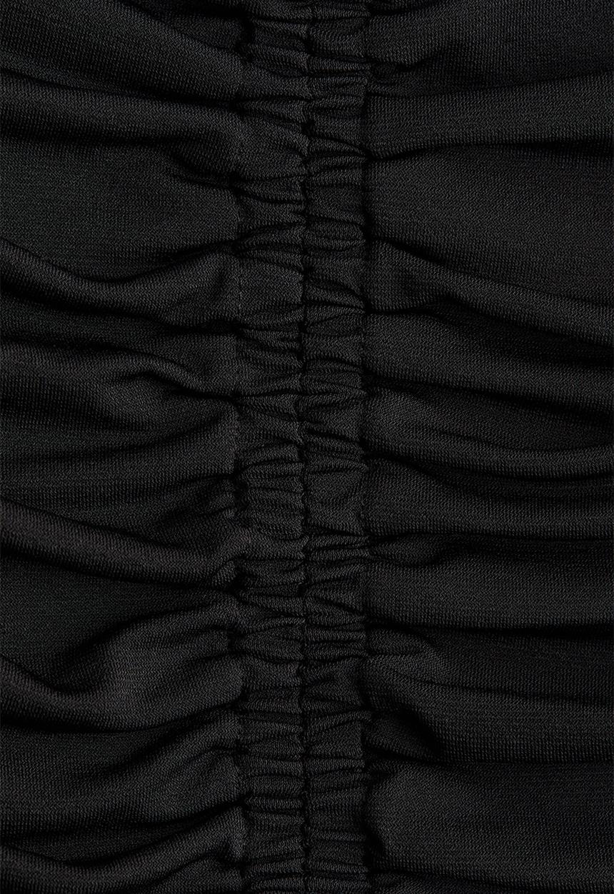 H&M - Cut-out jersey top - black