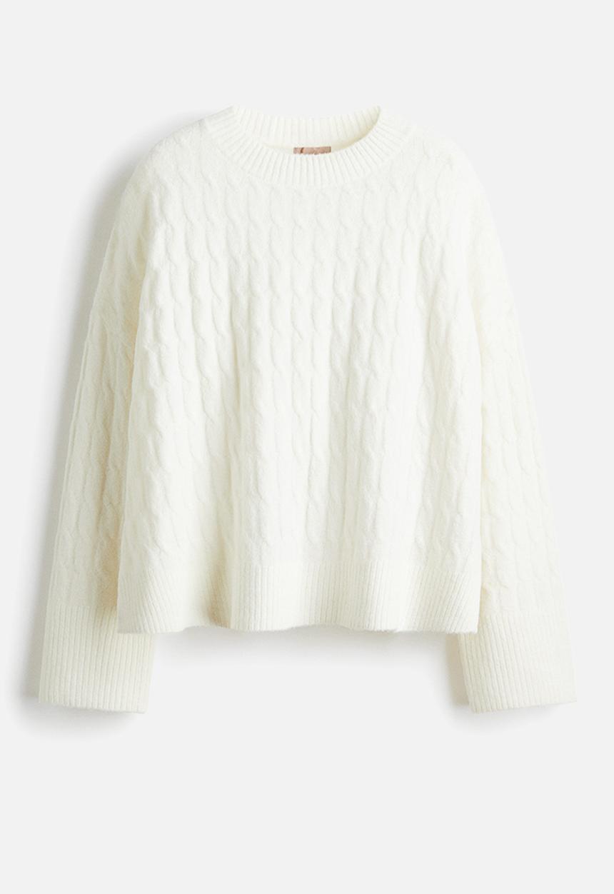 H&M - Cable-knit jumper - white