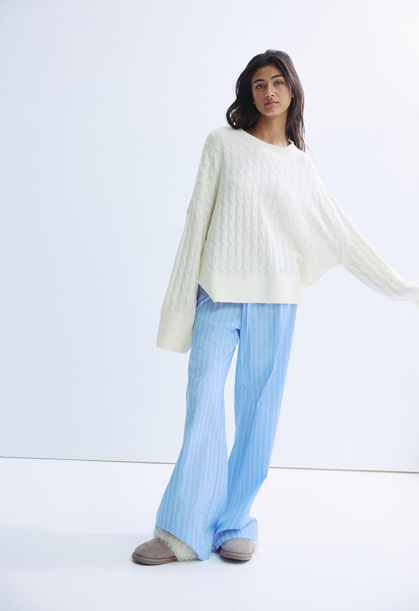 H&M - Cable-knit jumper - white