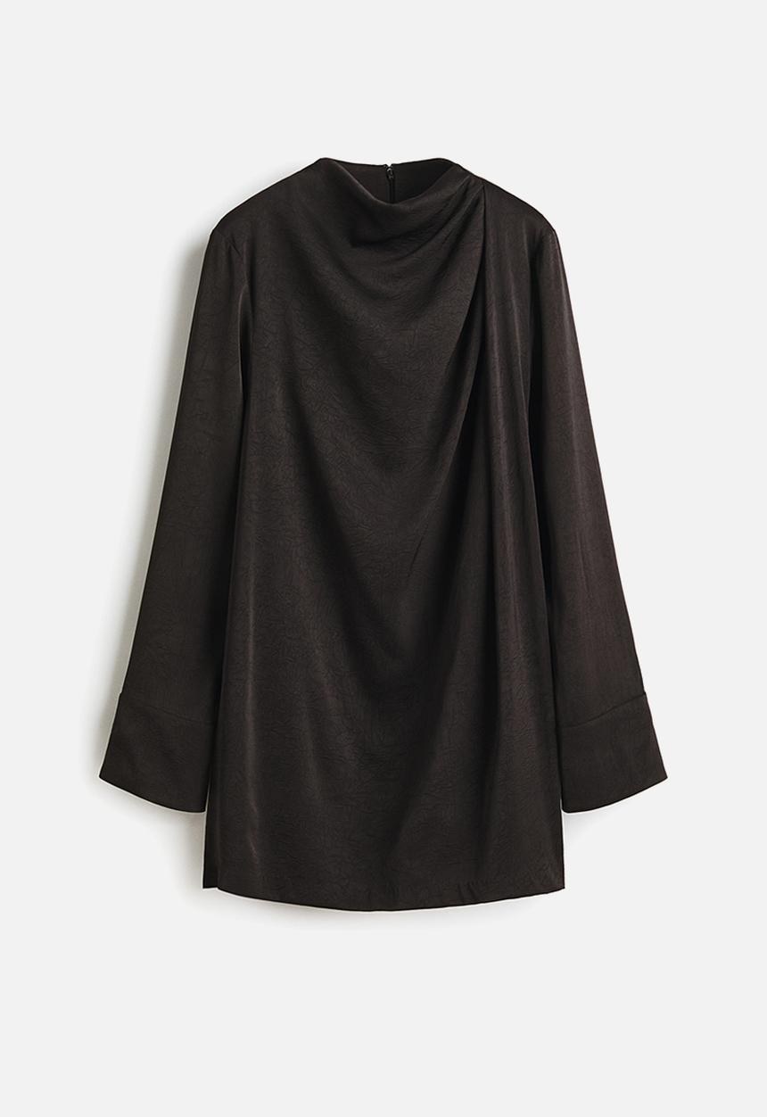 H&M - Draped dress - black