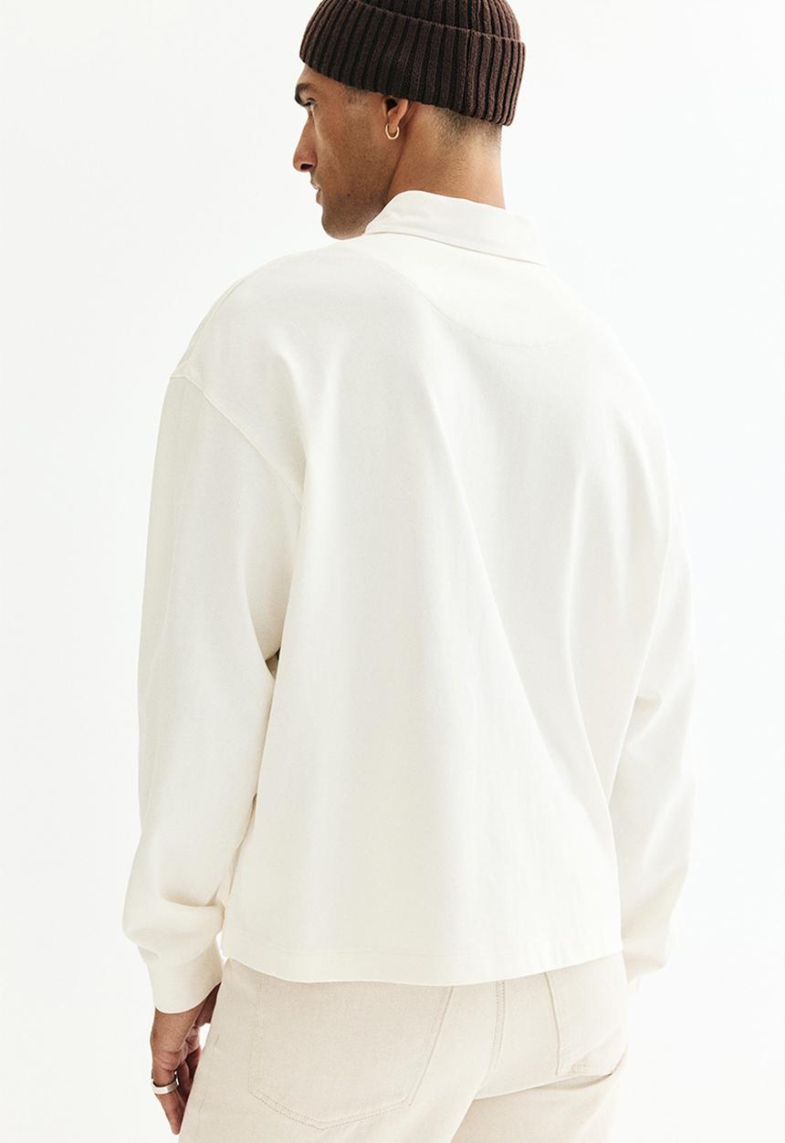 H&M - Loose fit cotton polo shirt - white