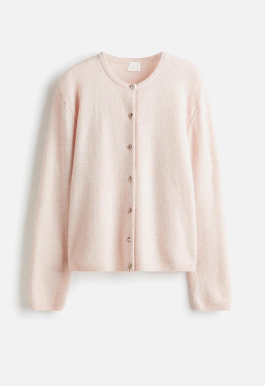 H&M - Fine-knit cardigan - powder pink
