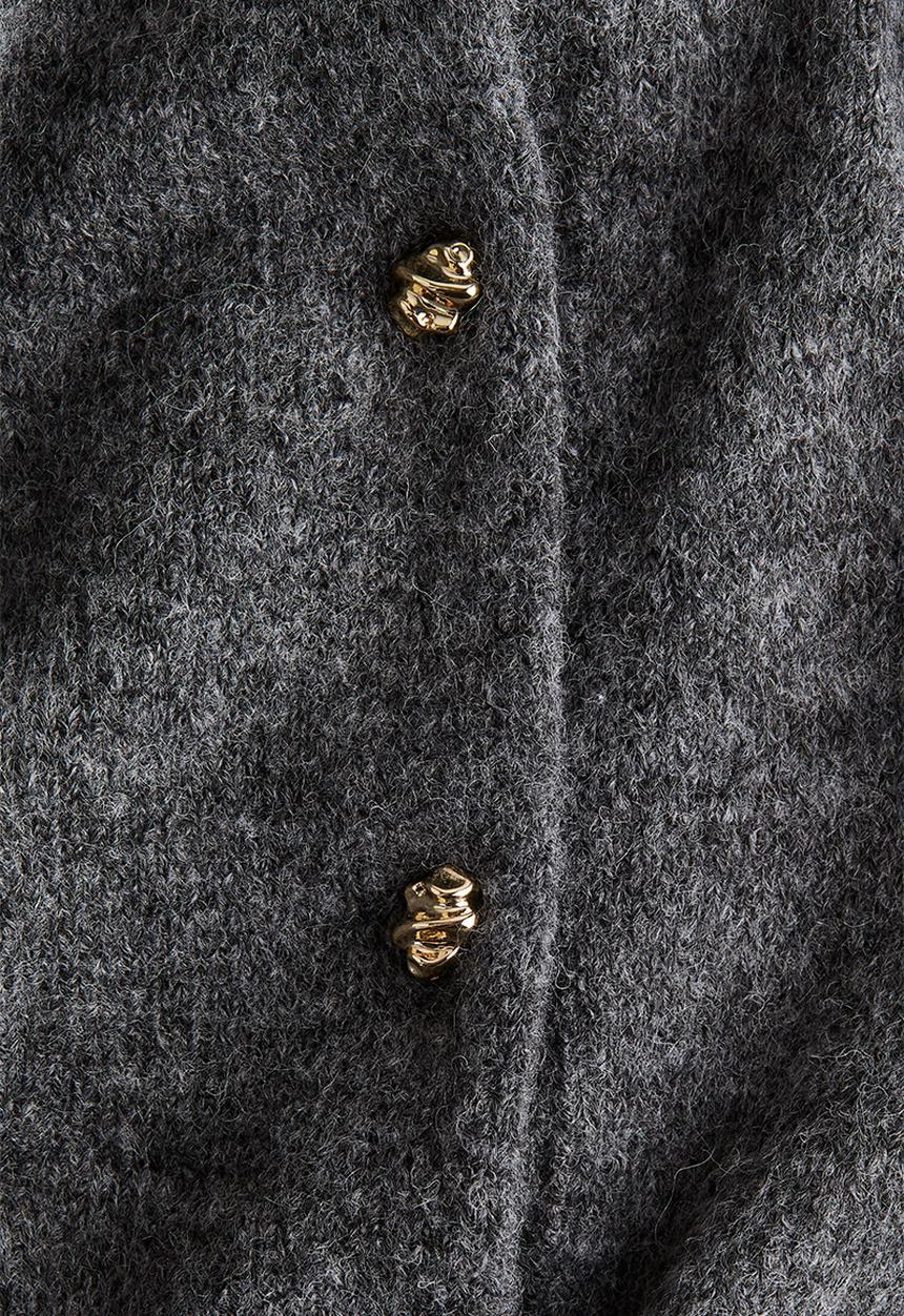 H&M - Fine-knit cardigan - dark grey marl