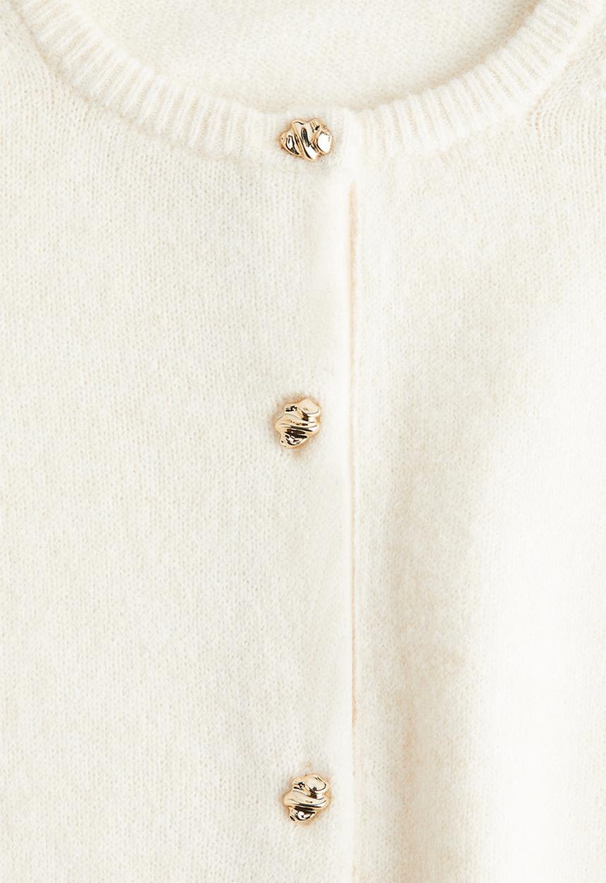 H&M - Fine-knit cardigan - cream