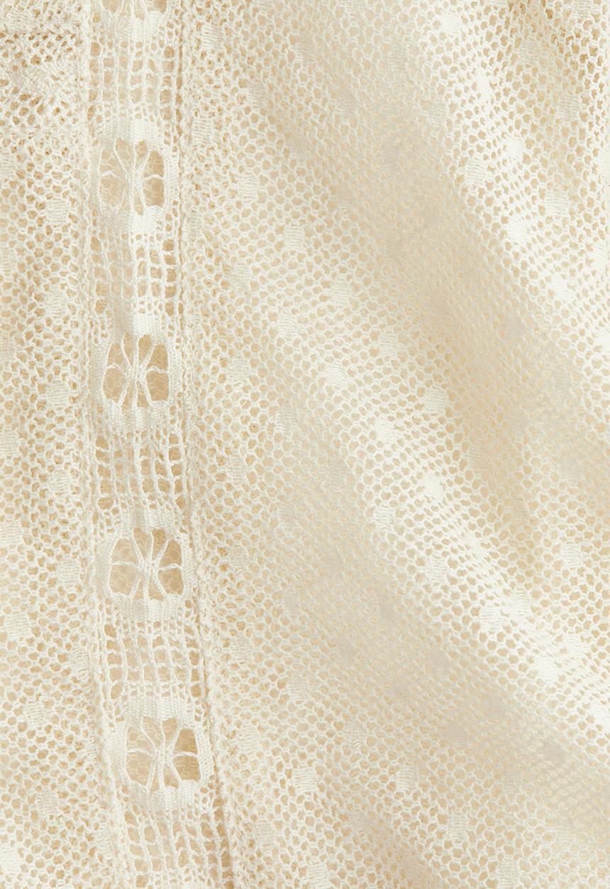 H&M - Plumeti mesh blouse - cream