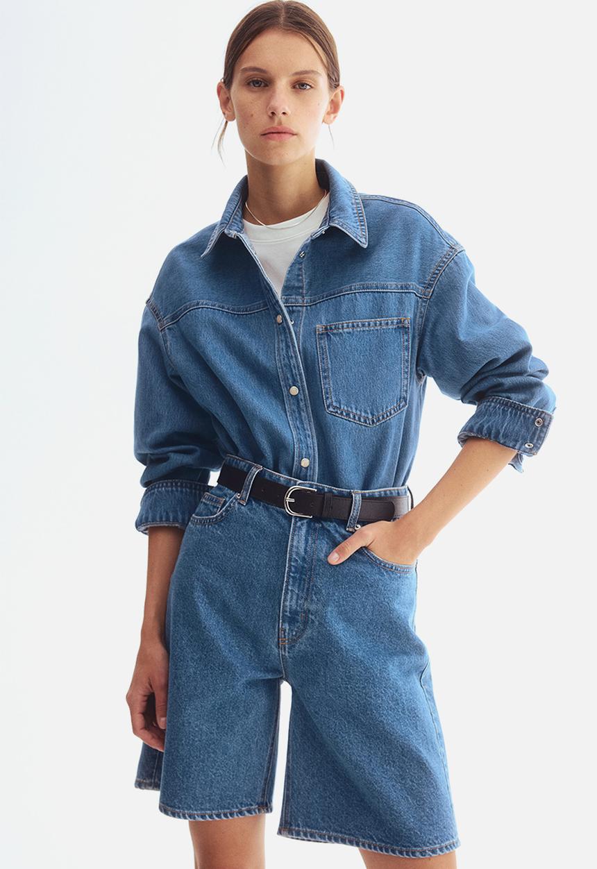 Denim bermuda shorts - denim blue - 1315735001