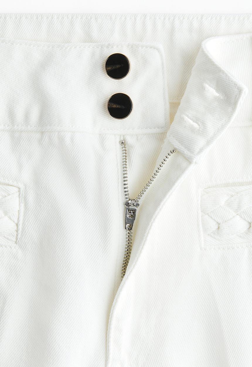 H&M - Wide high jeans - white