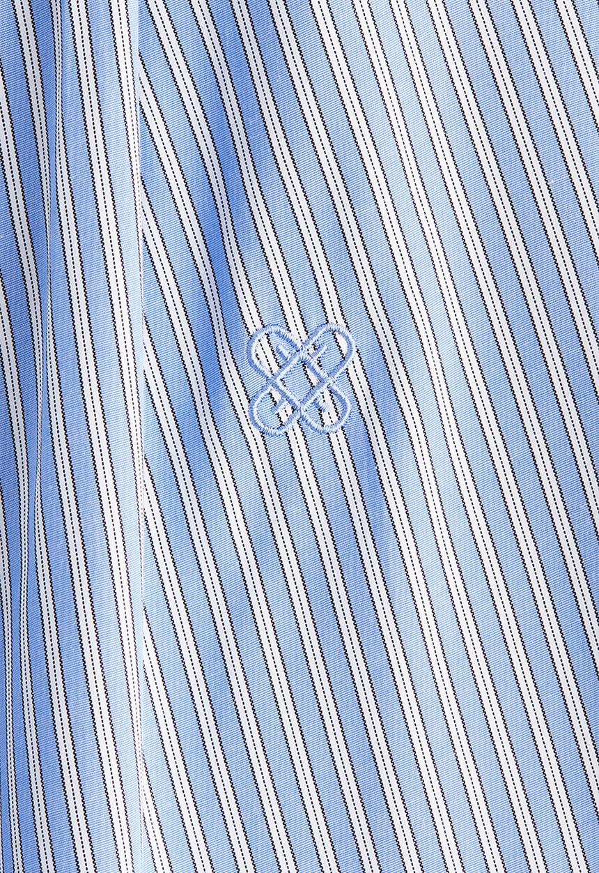 H&M - Tie-detail shirt - blue/striped
