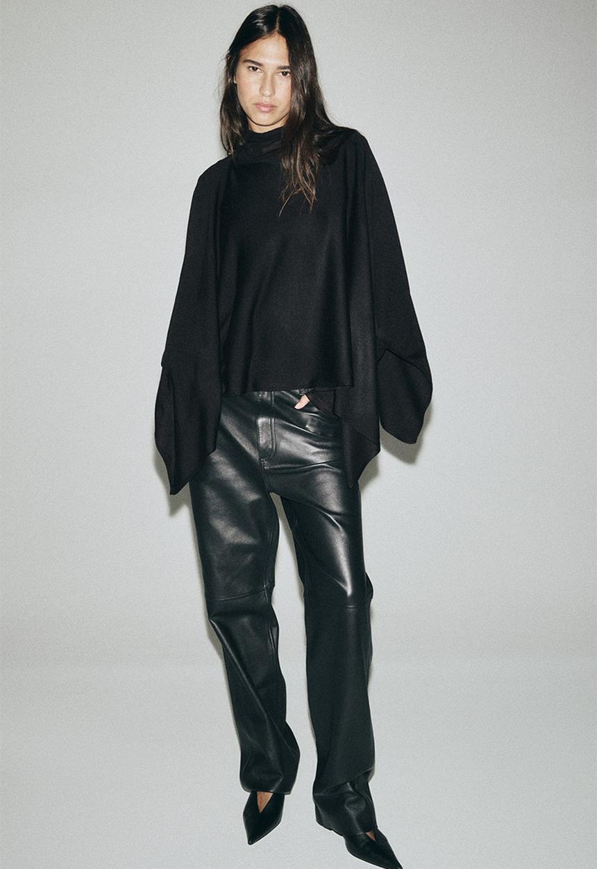 H&M - Fine-knit cape - black