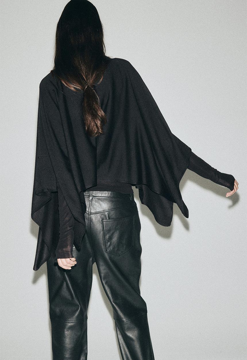 H&M - Fine-knit cape - black