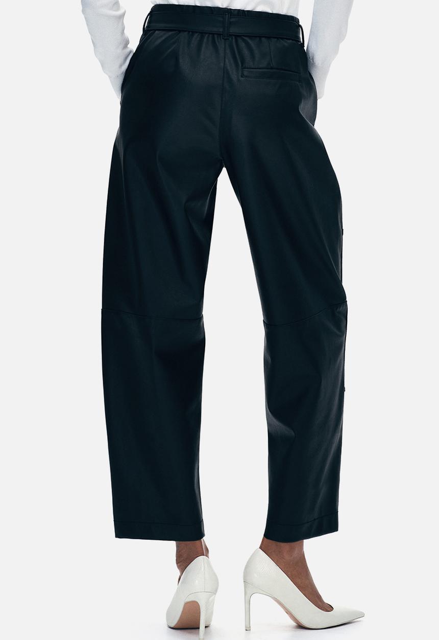 H&M - Belted coated trousers - black